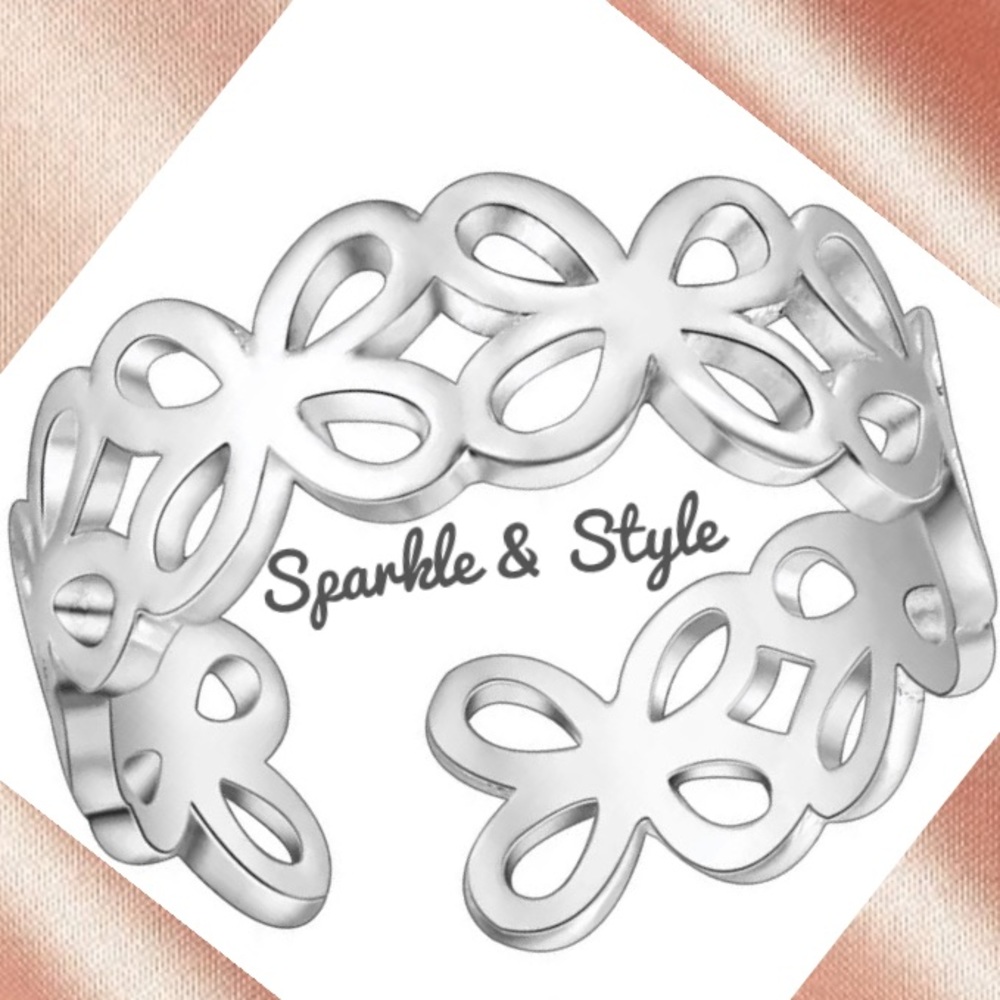 ✨ New Sterling Silver Butterfly/Flower Ring ✨